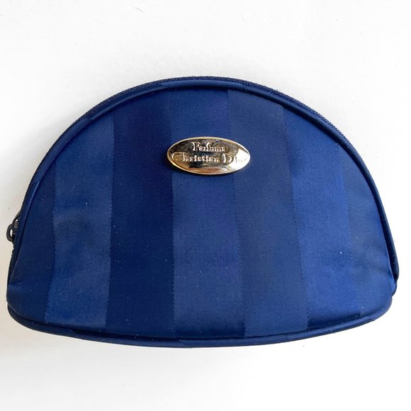 Authentic Vintage Christian Dior Satin Makeup Bag – Cosmetic Bag / Clutch - Picture 3 of 15